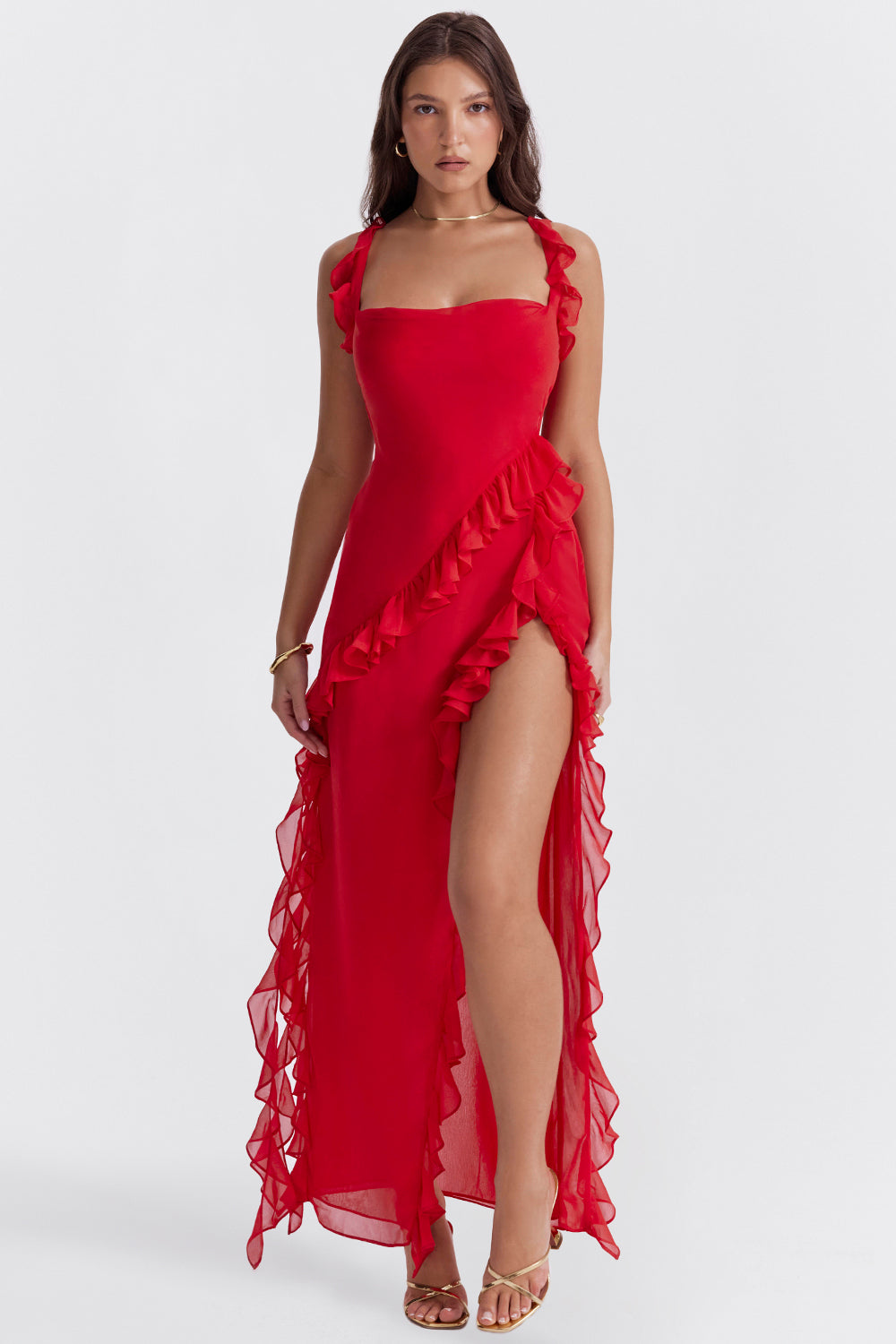 RED MAXI DRESS