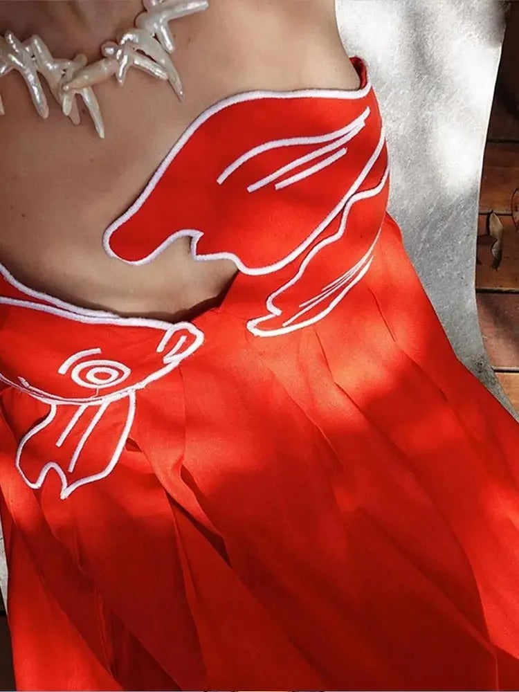 RED MAXI DRESS