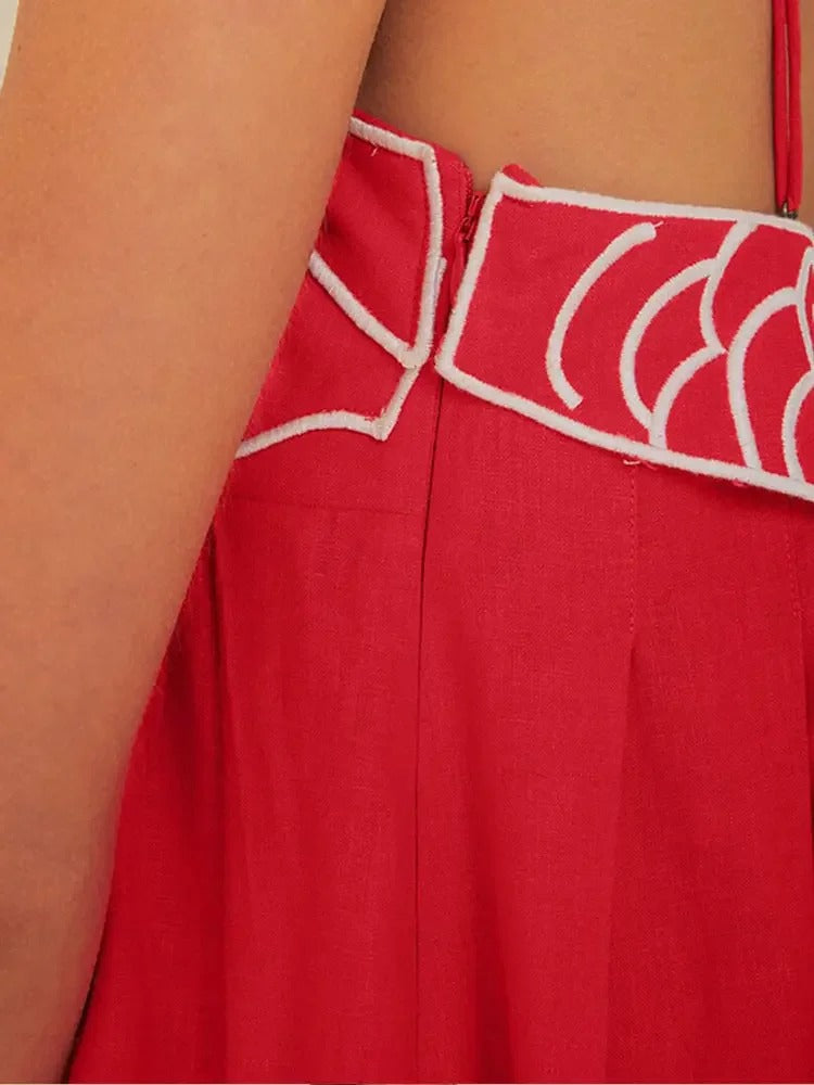 RED MAXI DRESS