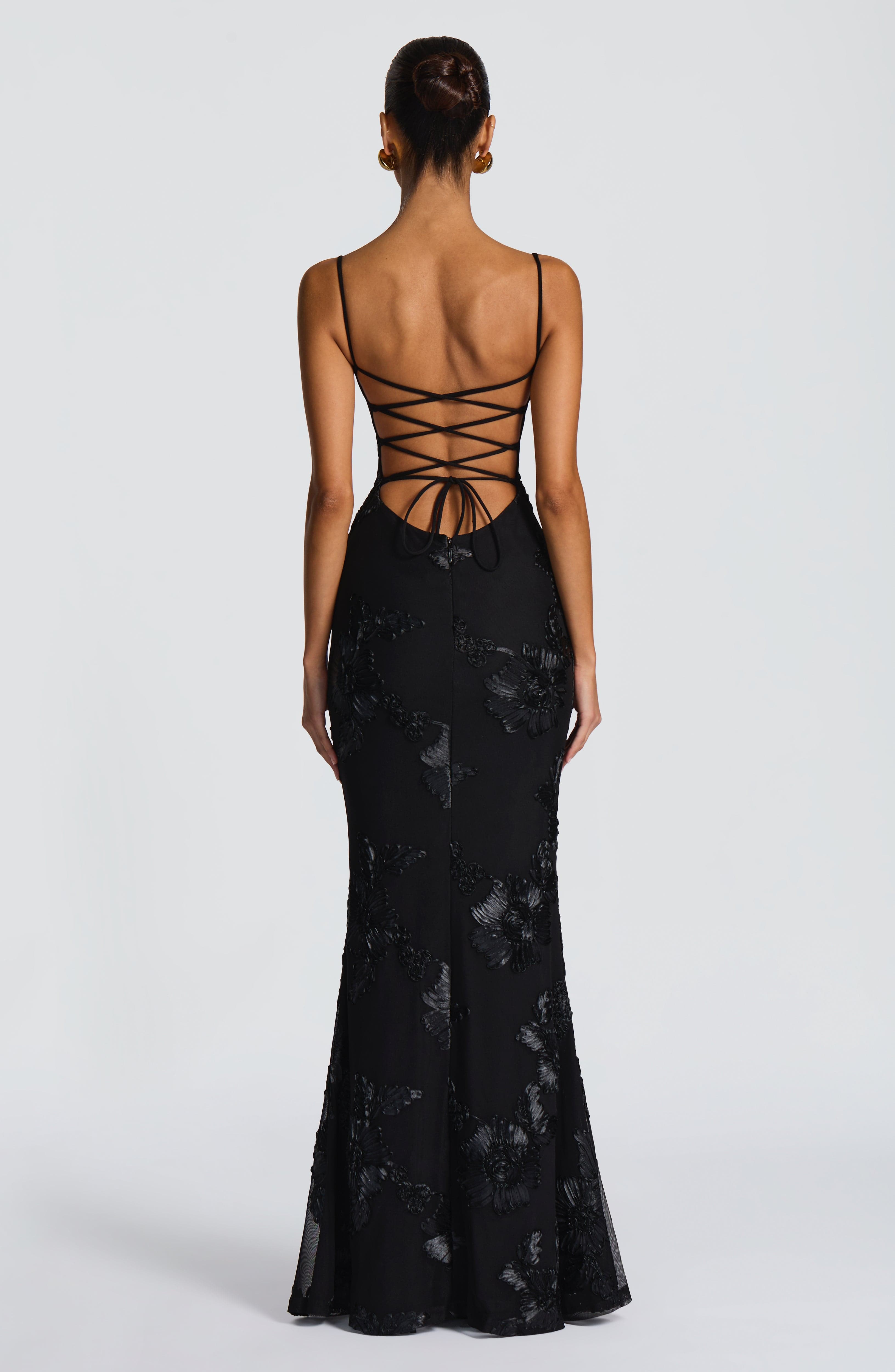 Velours-Maxikleid