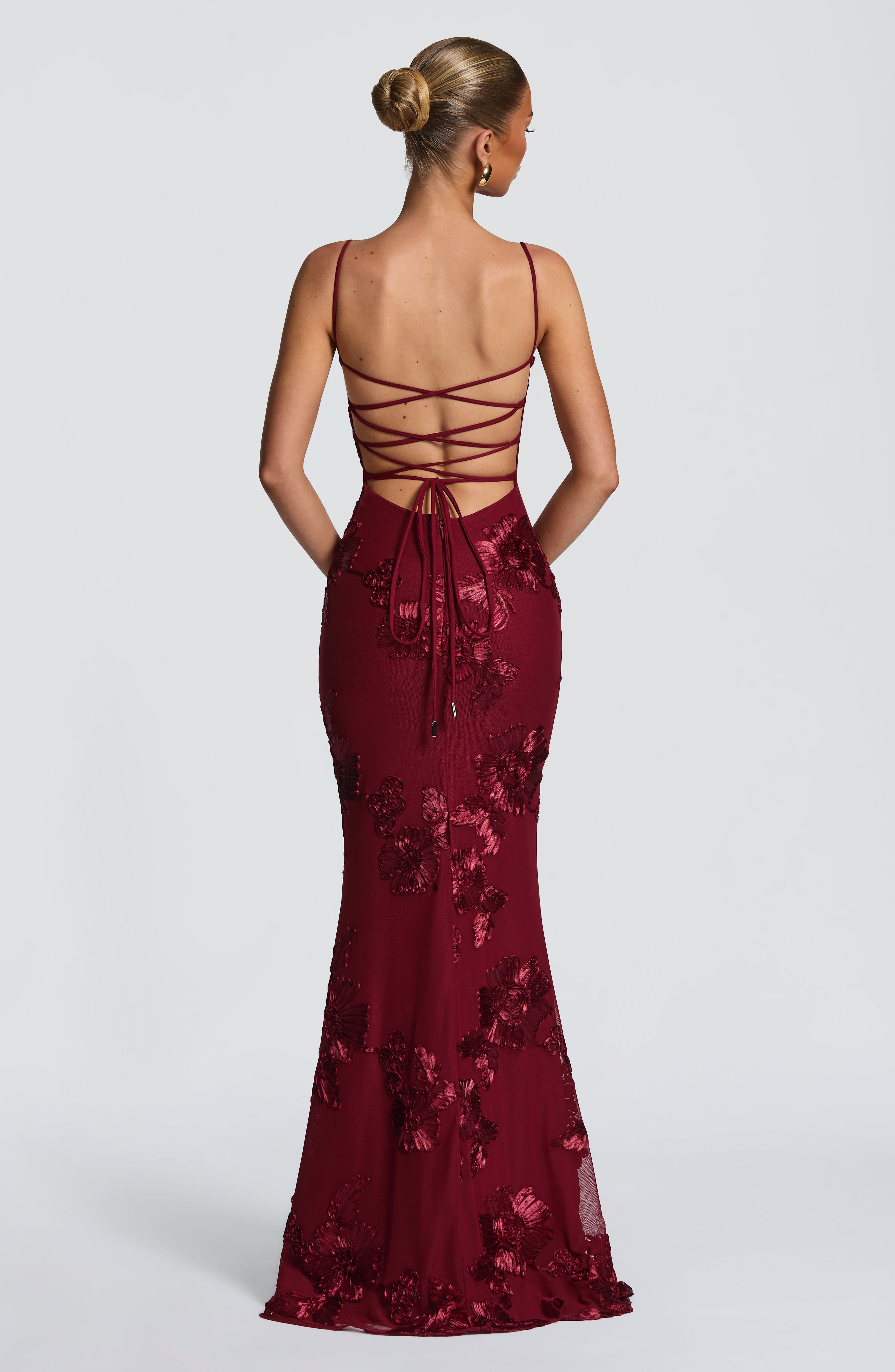 Velours-Maxikleid