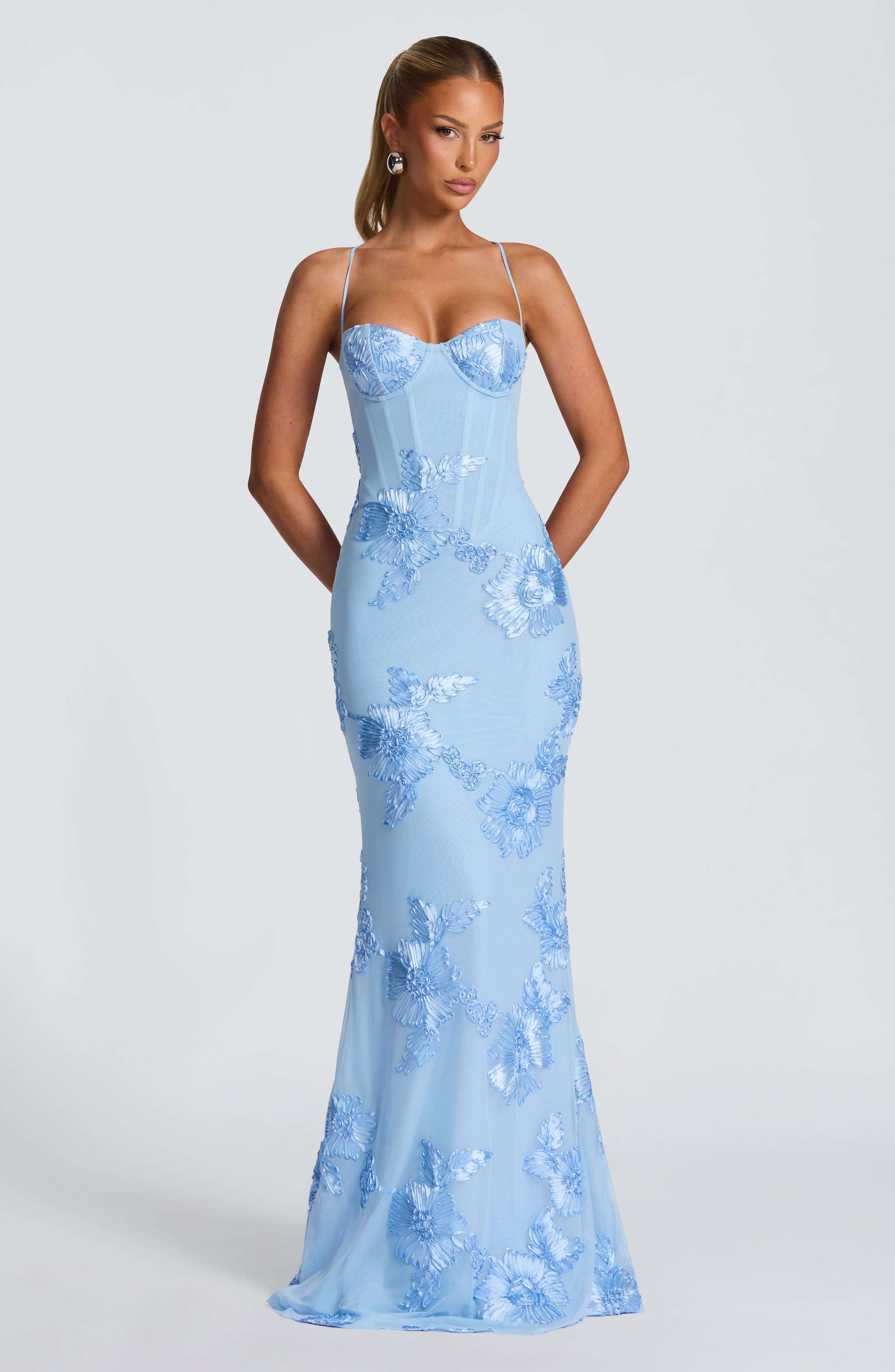 Velours-Maxikleid