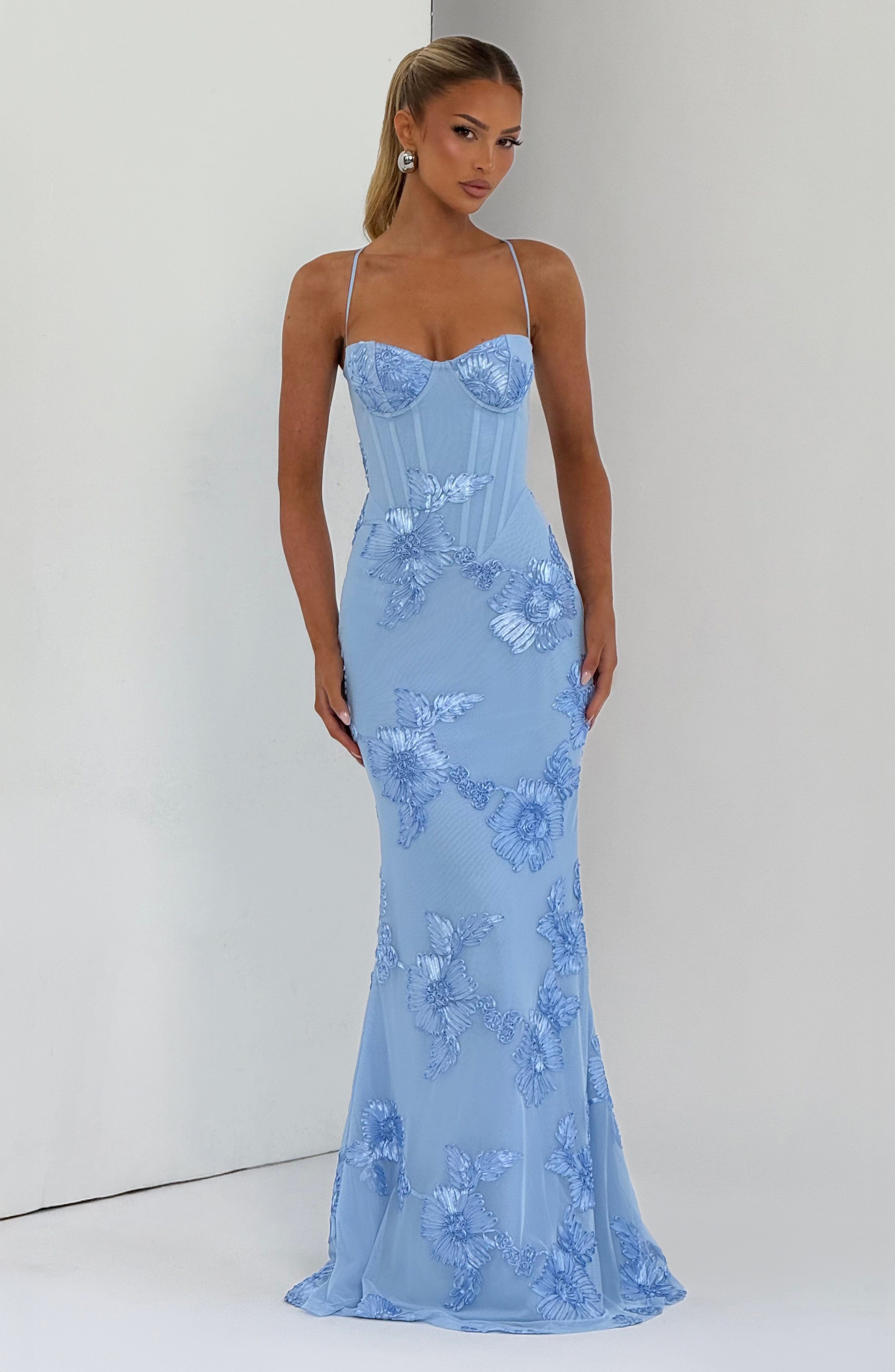 Velours-Maxikleid
