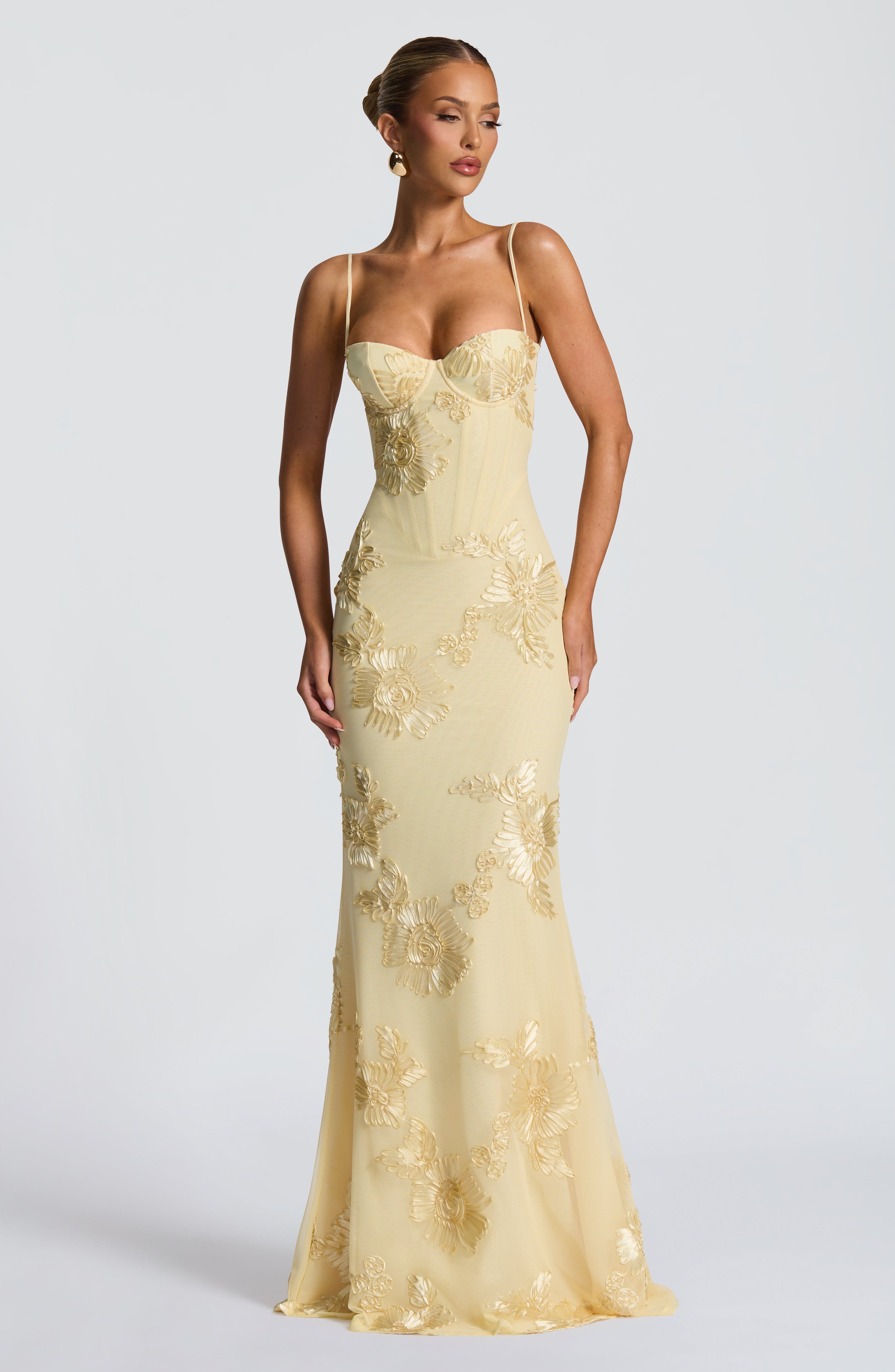 Velours-Maxikleid