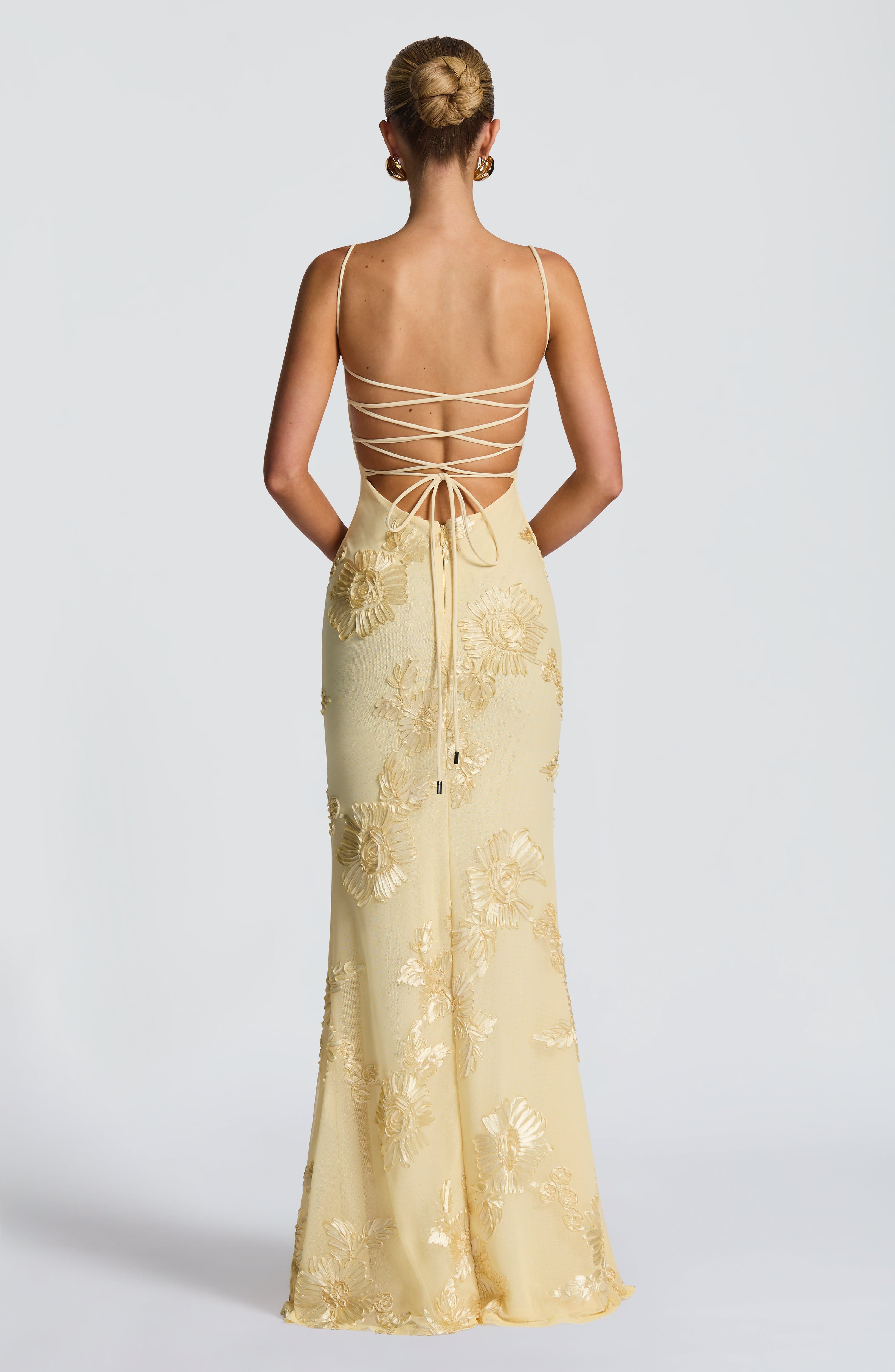 Velours-Maxikleid