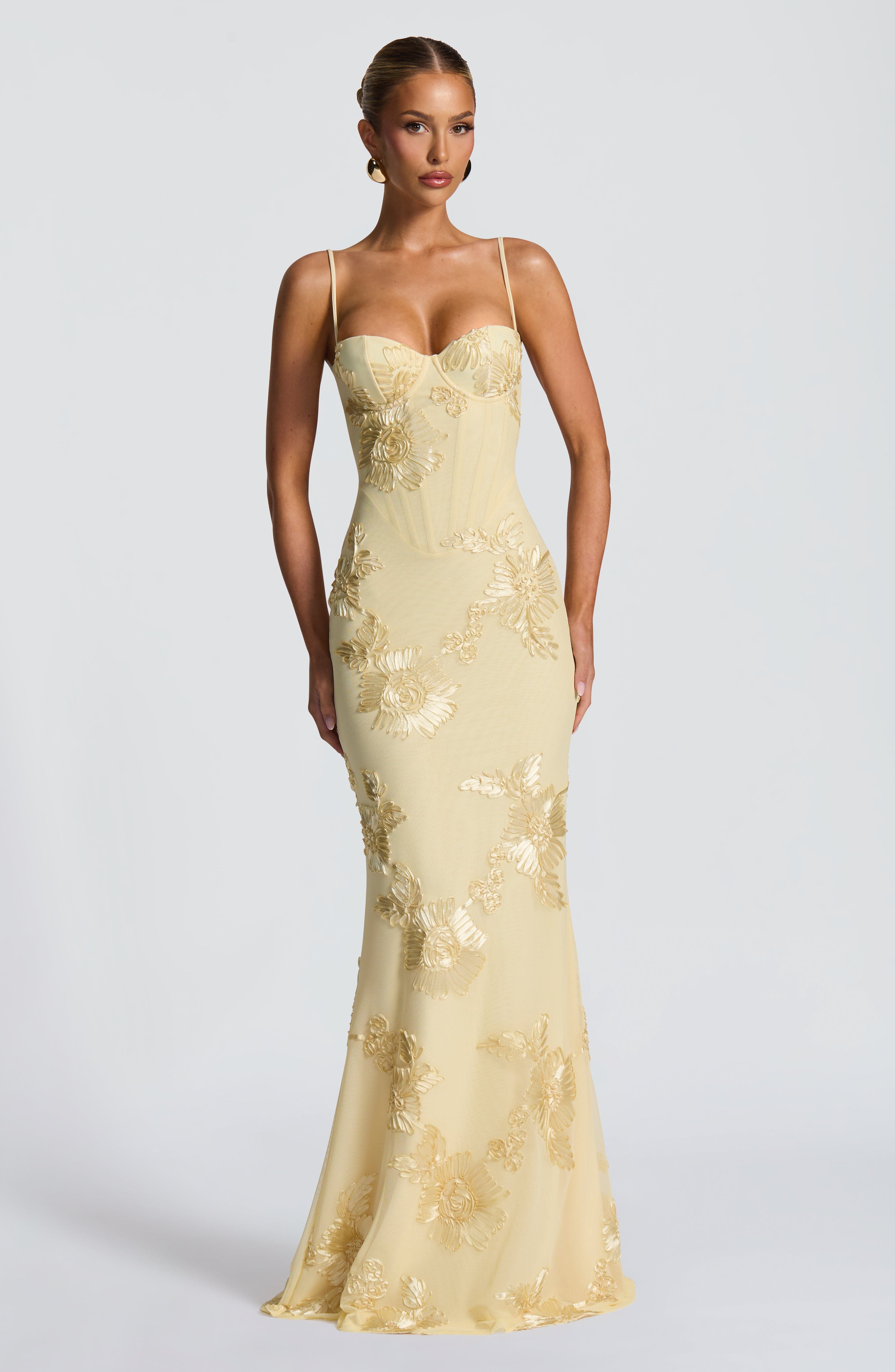 Velours-Maxikleid