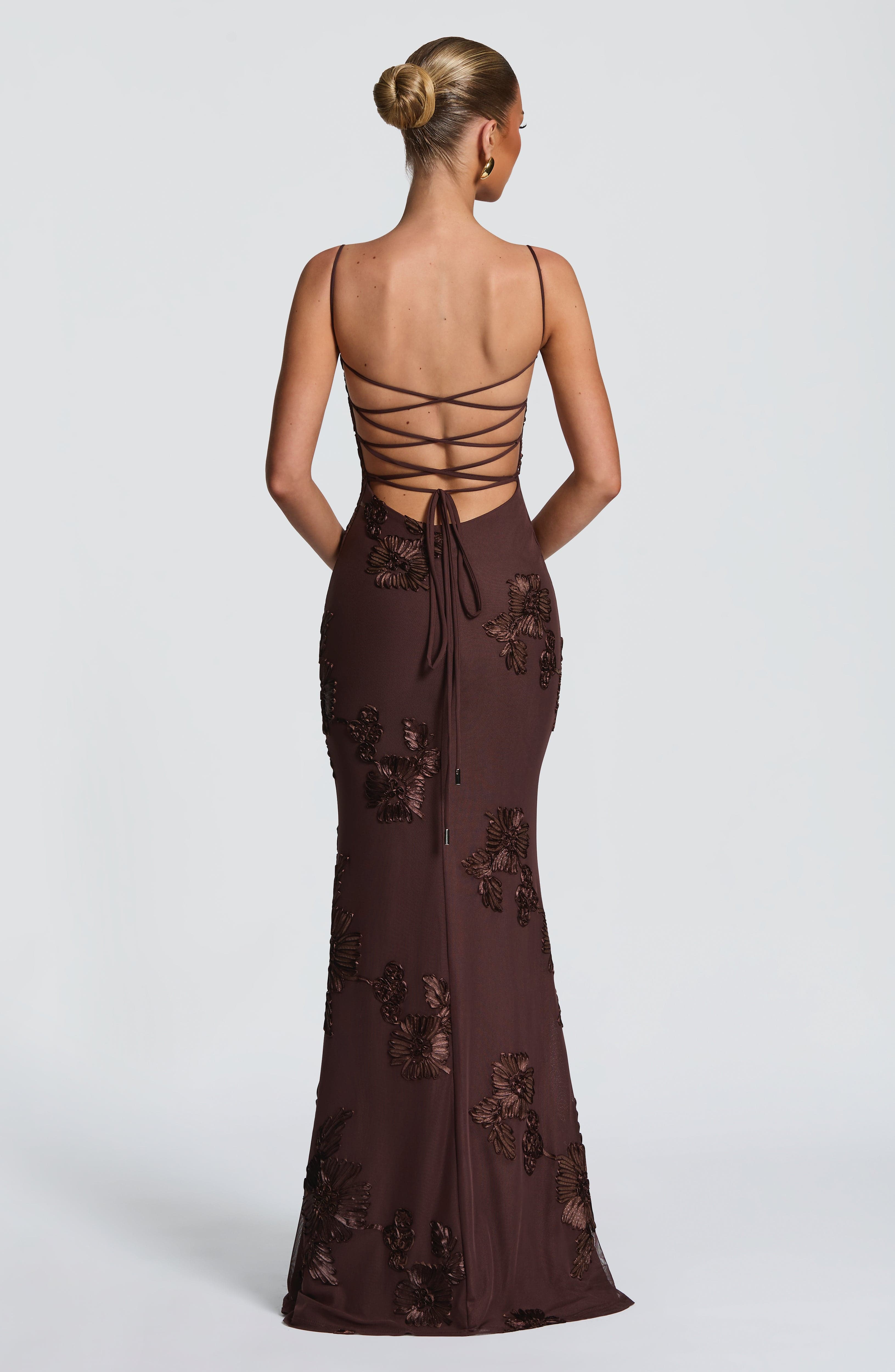 Velours-Maxikleid