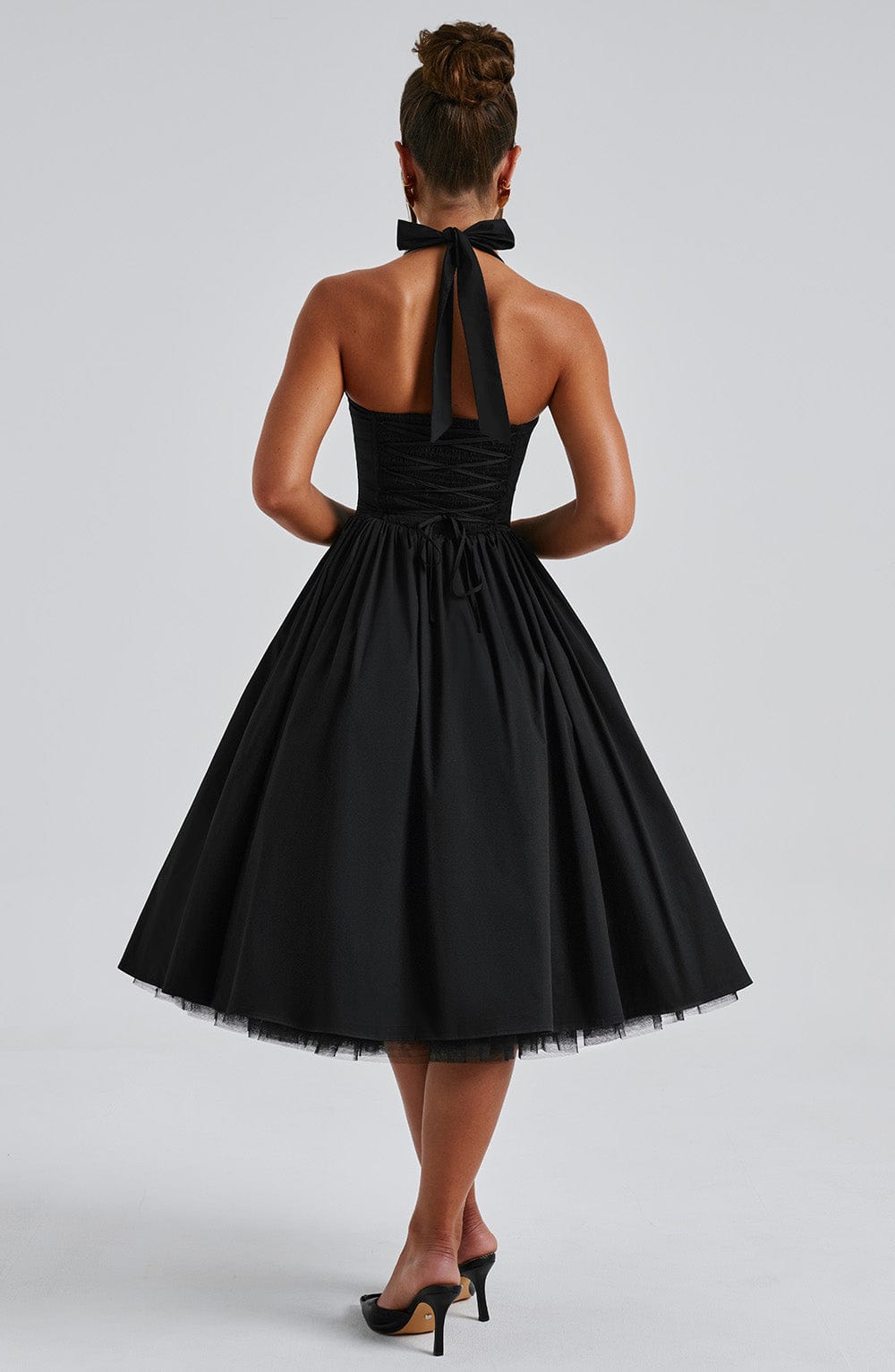 BLACK MIDI DRESS