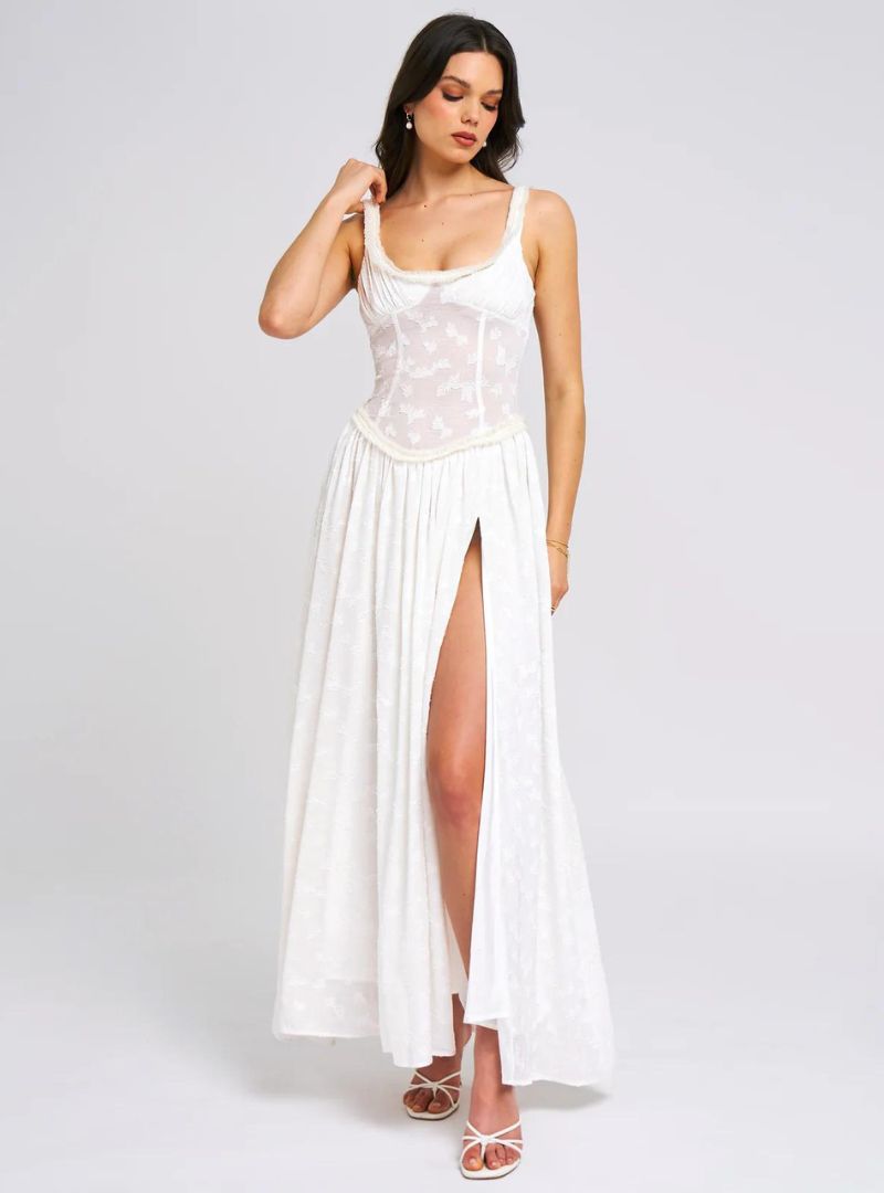 WHITE WEDDING MAXI DRESS