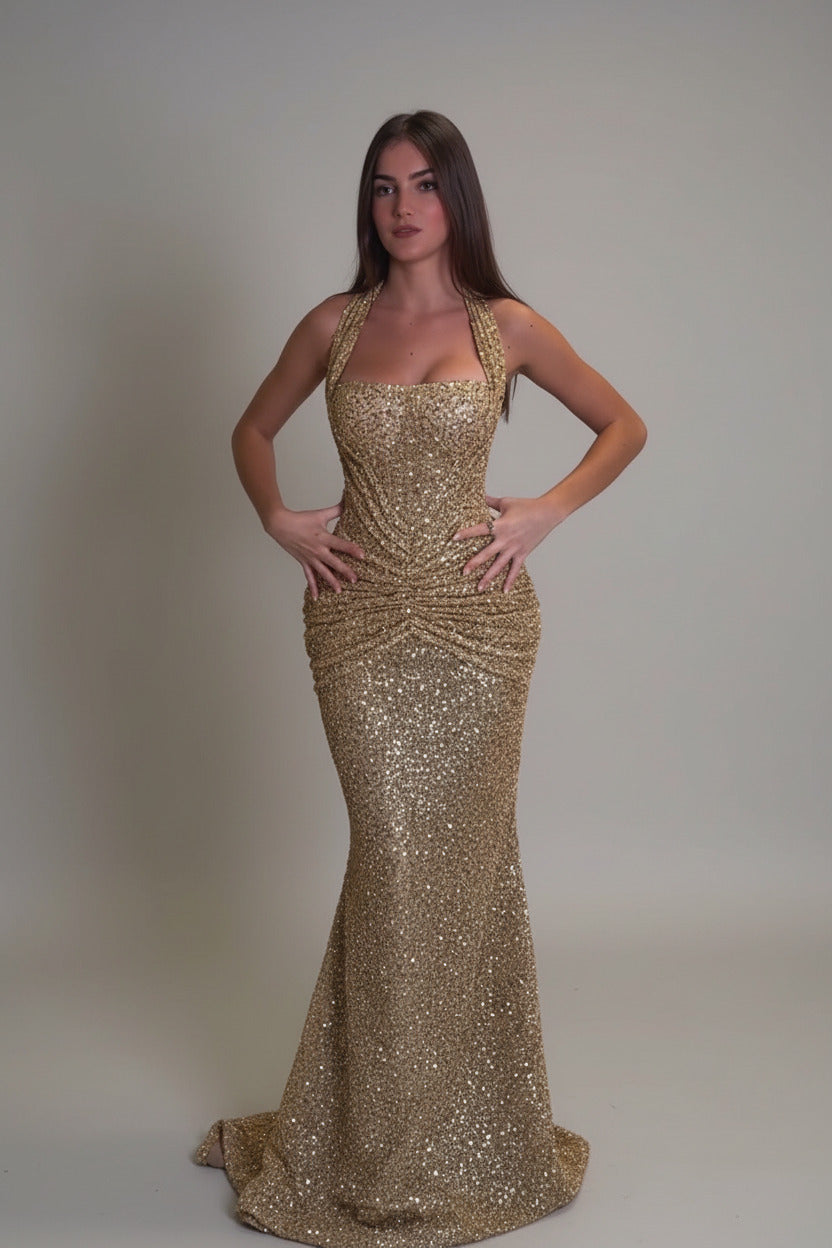 Goldene Meerjungfrauenrobe