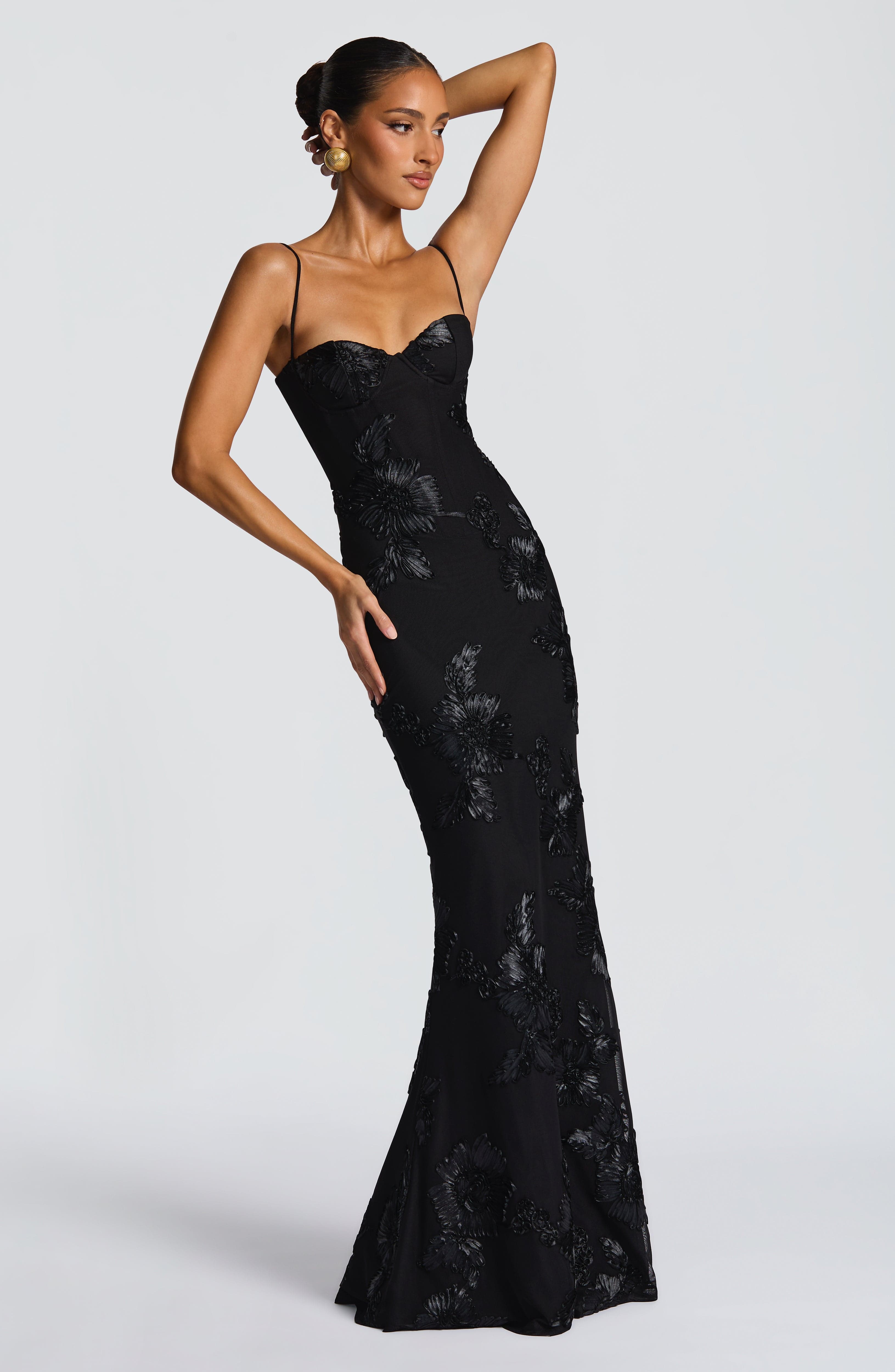 Velours-Maxikleid