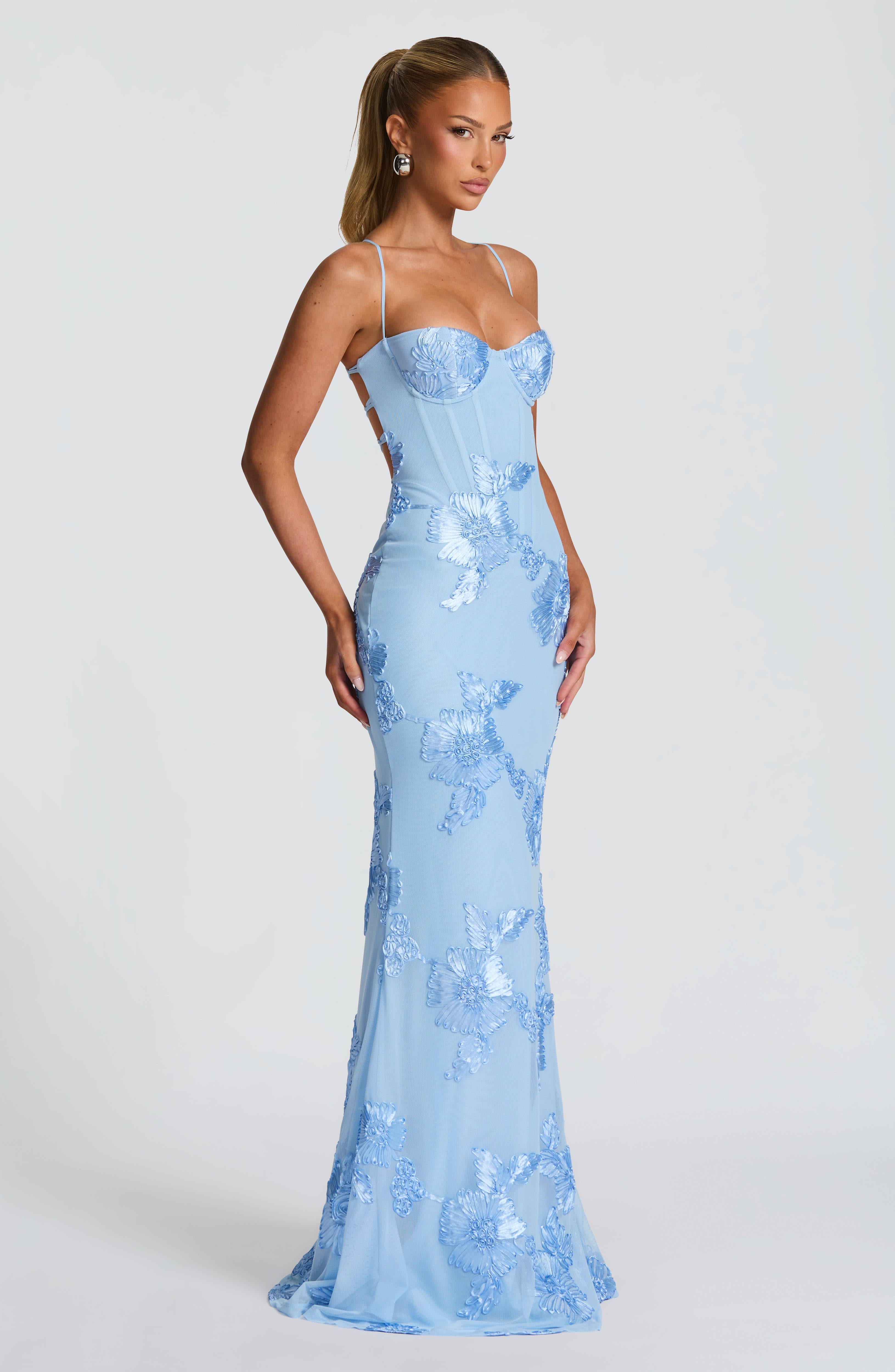Velours-Maxikleid