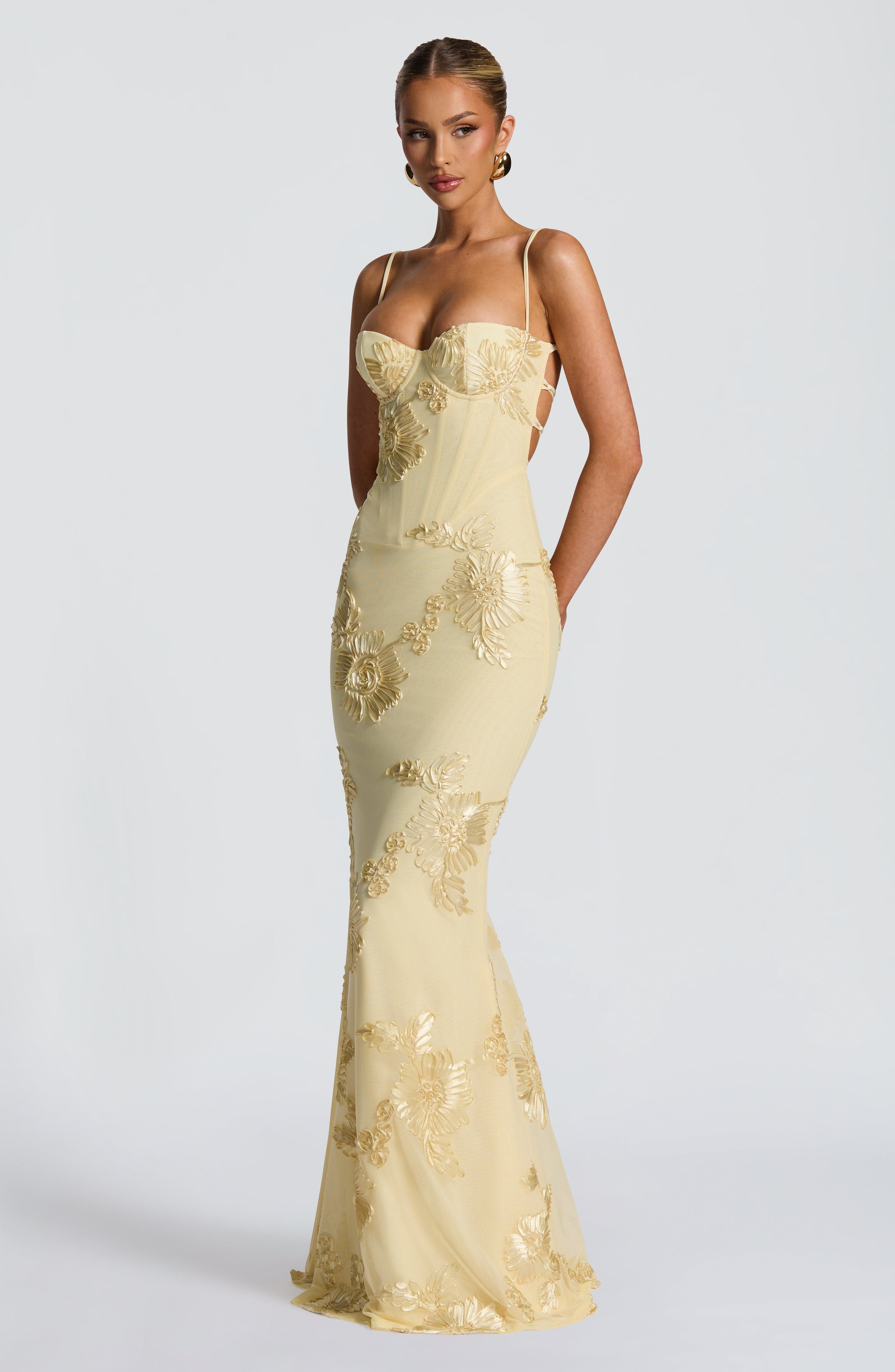 Velours-Maxikleid